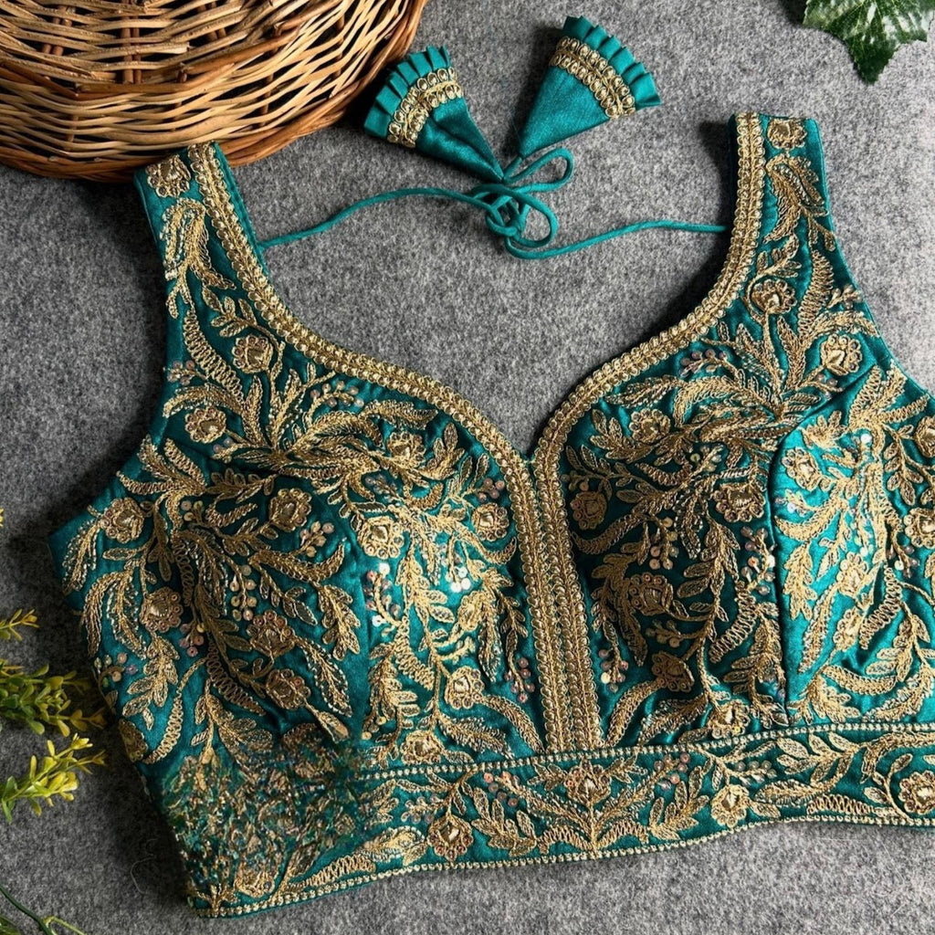 Designer Bollywood Style Heavy Wedding Bridal Blouse