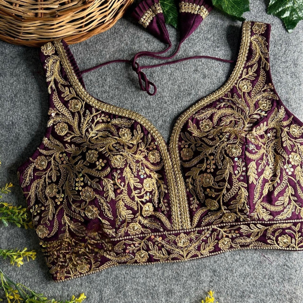 Designer Bollywood Style Heavy Wedding Bridal Blouse