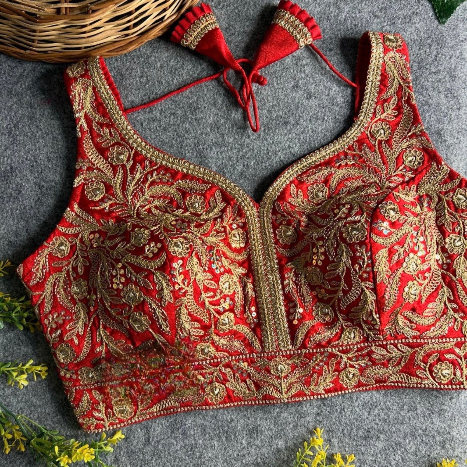 Designer Bollywood Style Heavy Wedding Bridal Blouse