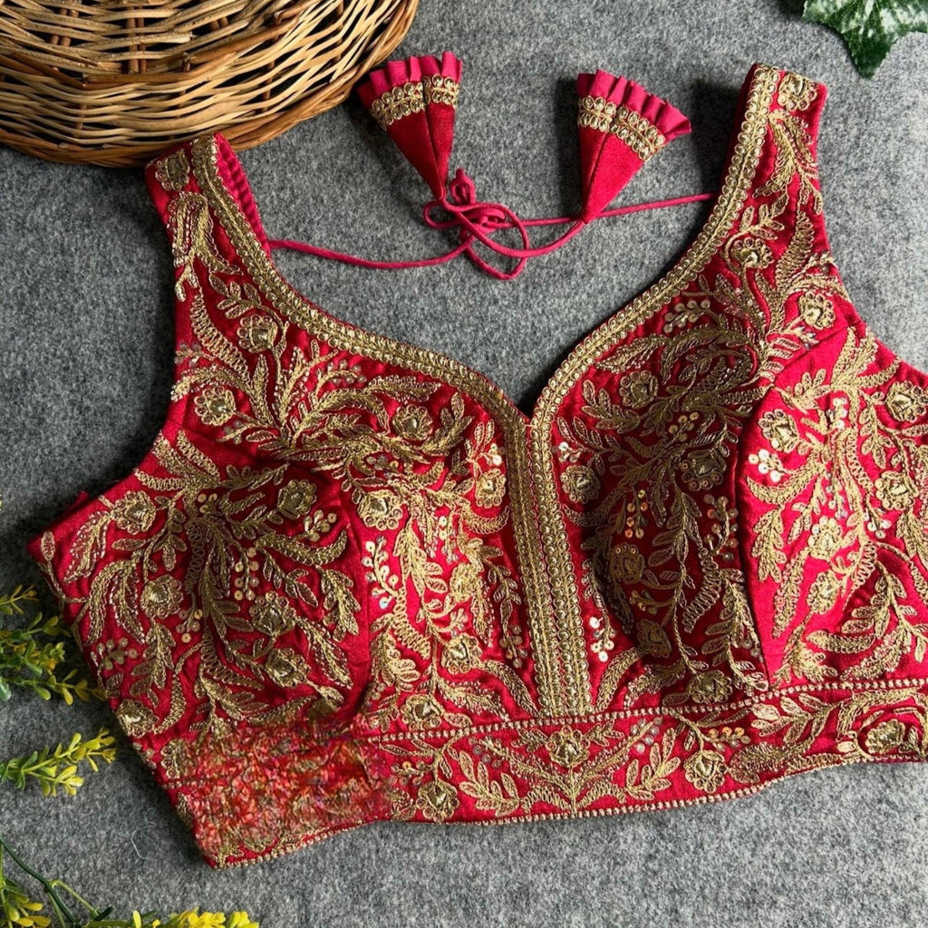 Designer Bollywood Style Heavy Wedding Bridal Blouse
