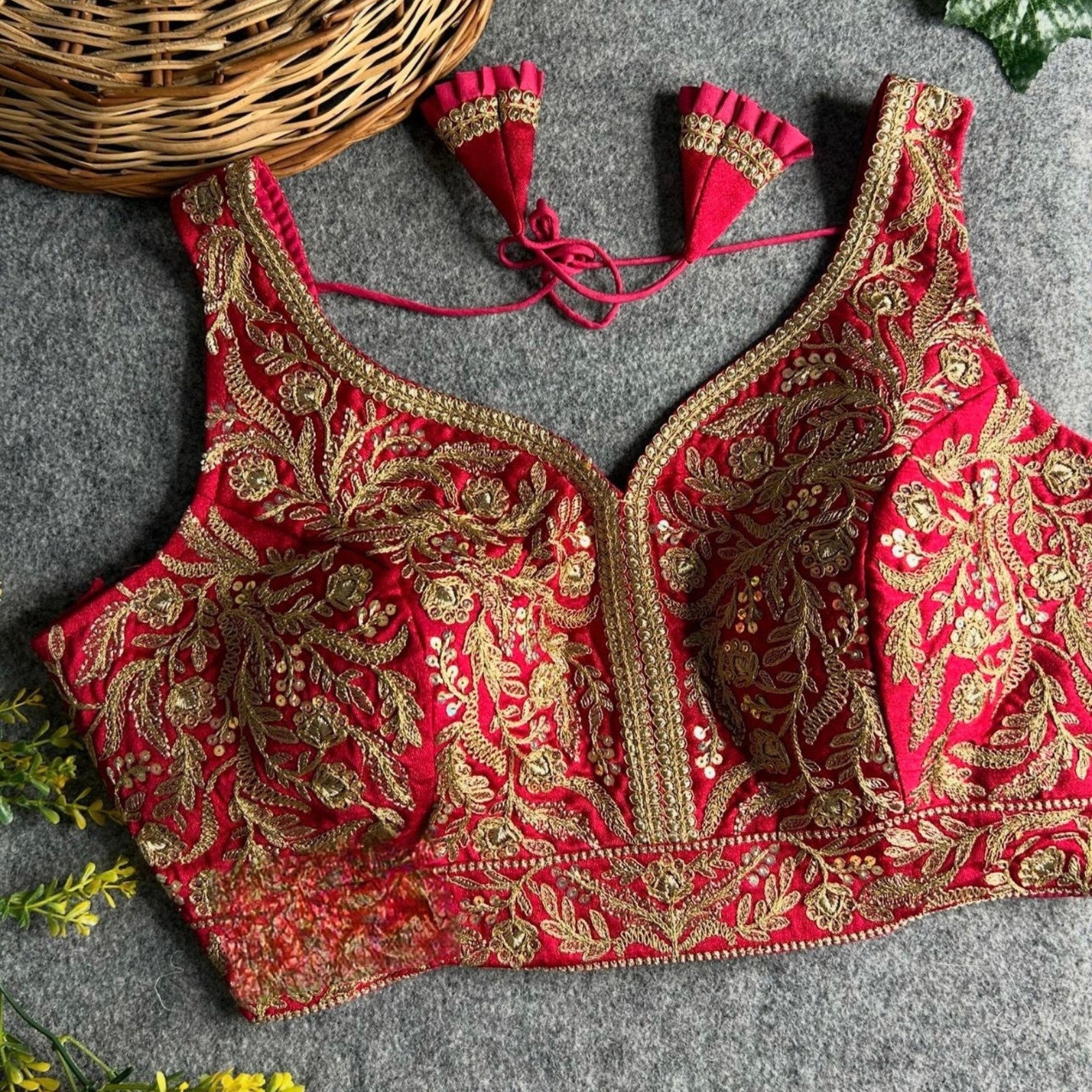 Designer Bollywood Style Heavy Wedding Bridal Blouse