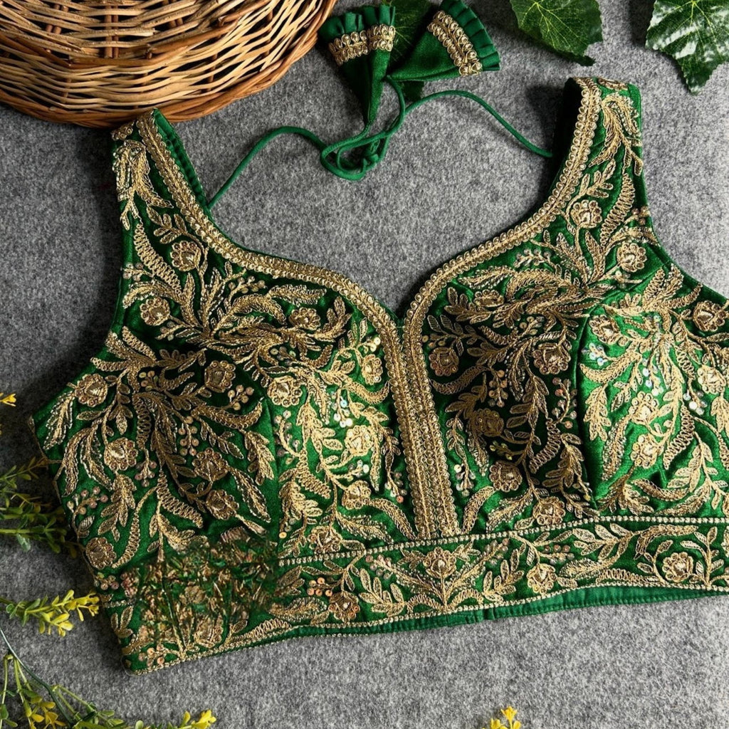 Designer Bollywood Style Heavy Wedding Bridal Blouse