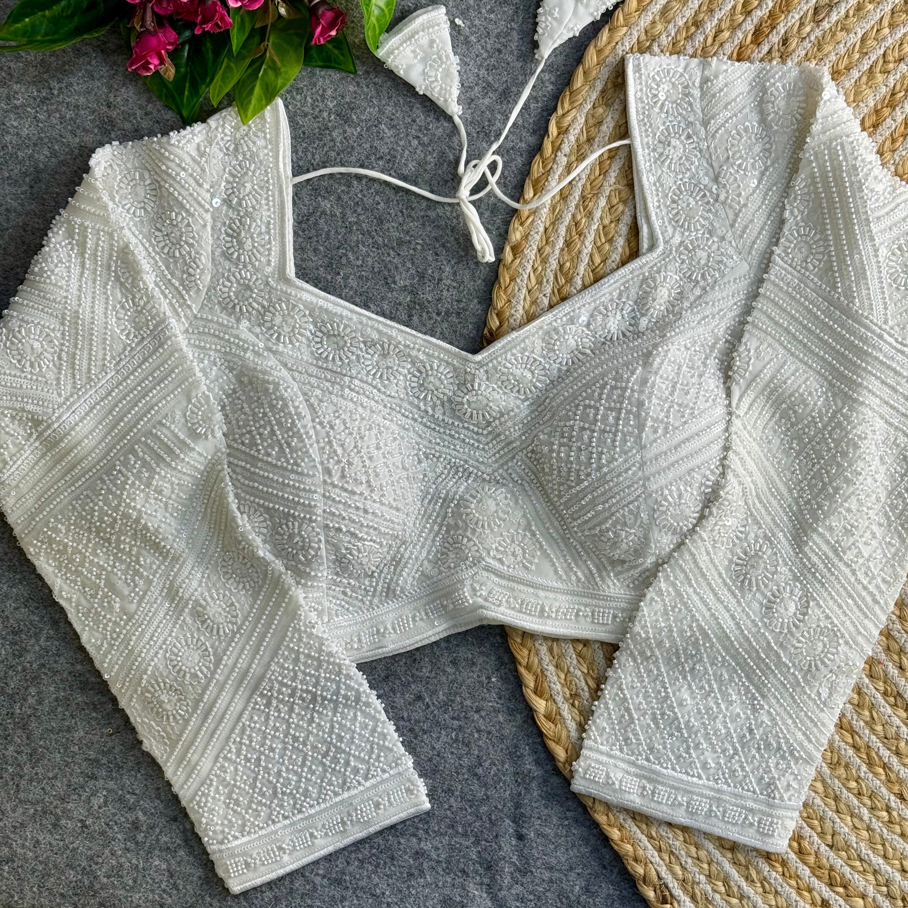 Beautiful Long Sleeves Fully Loaded HandwoThe Blouse Studio