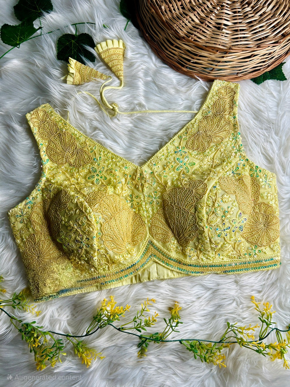 Antique Codding Work Apple Cut Blouse