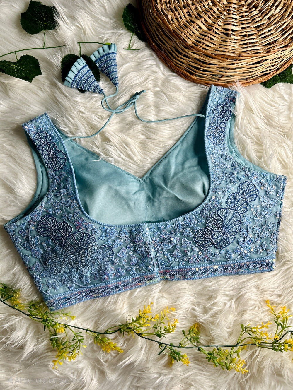 Antique Codding Work Apple Cut Blouse