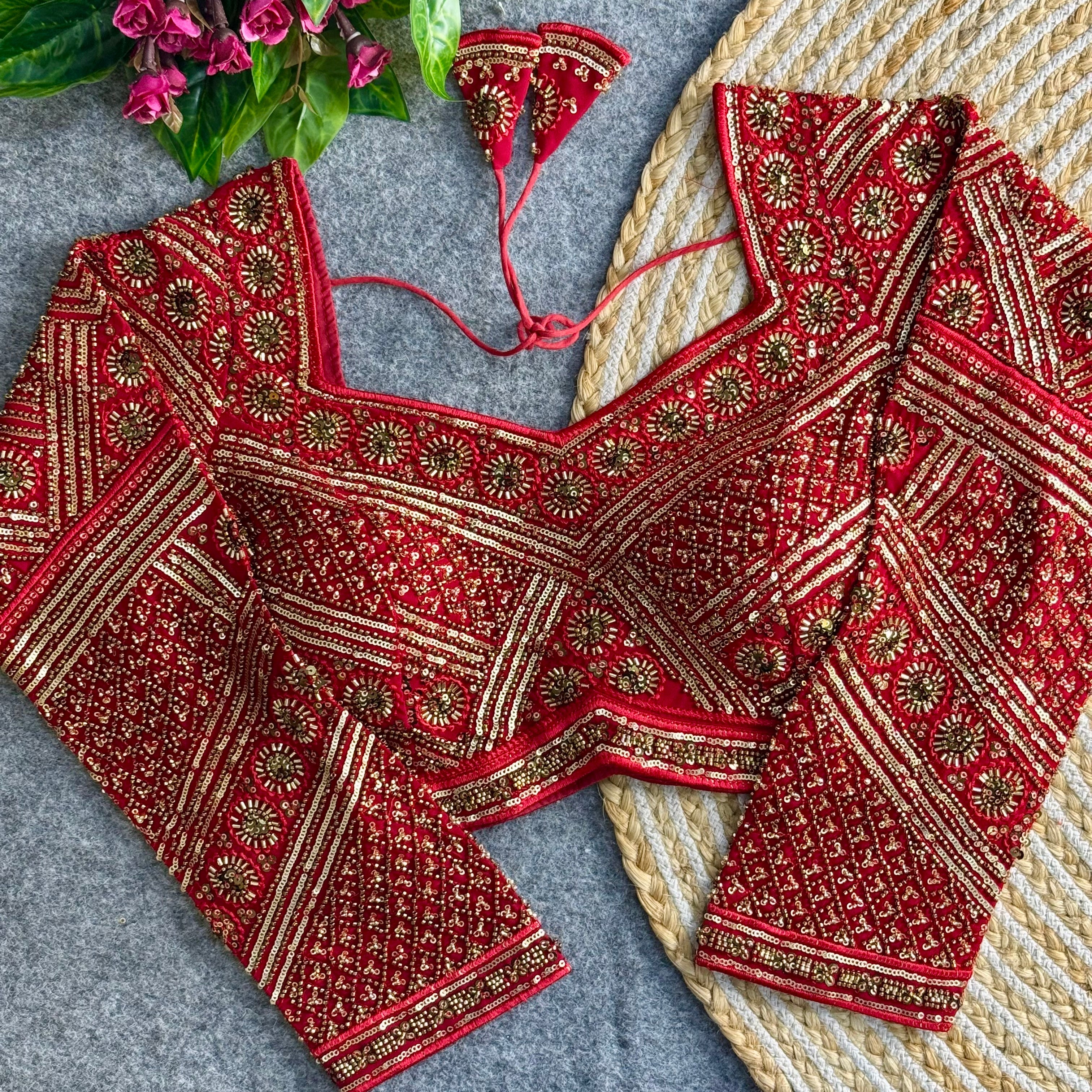 Beautiful Long Sleeves Fully Loaded HandwoThe Blouse Studio