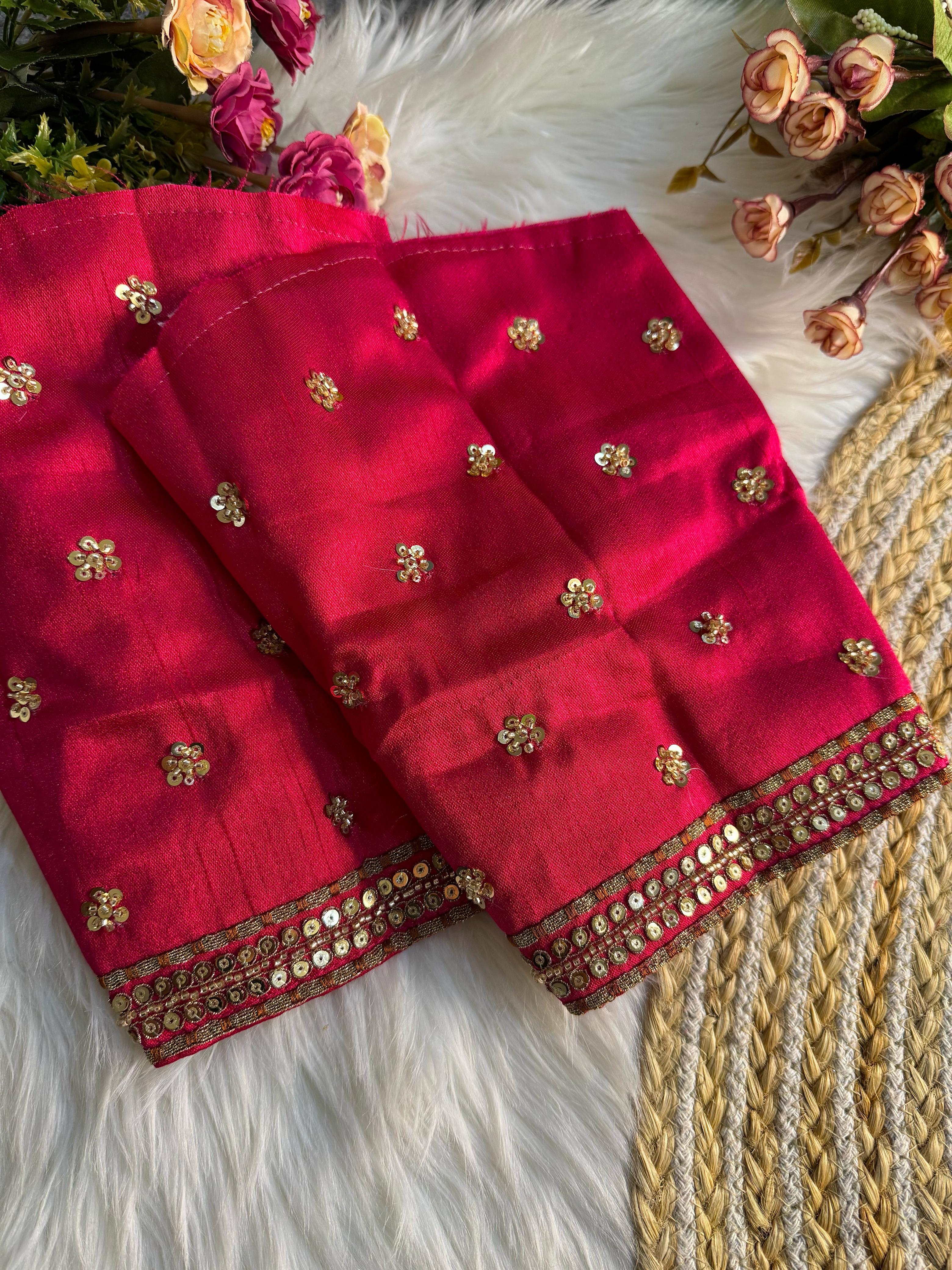 BEAUTIFUL HEAVY STARS & BEADS WORK  SABYASACHI NEACK BRIDAL BLOUSE