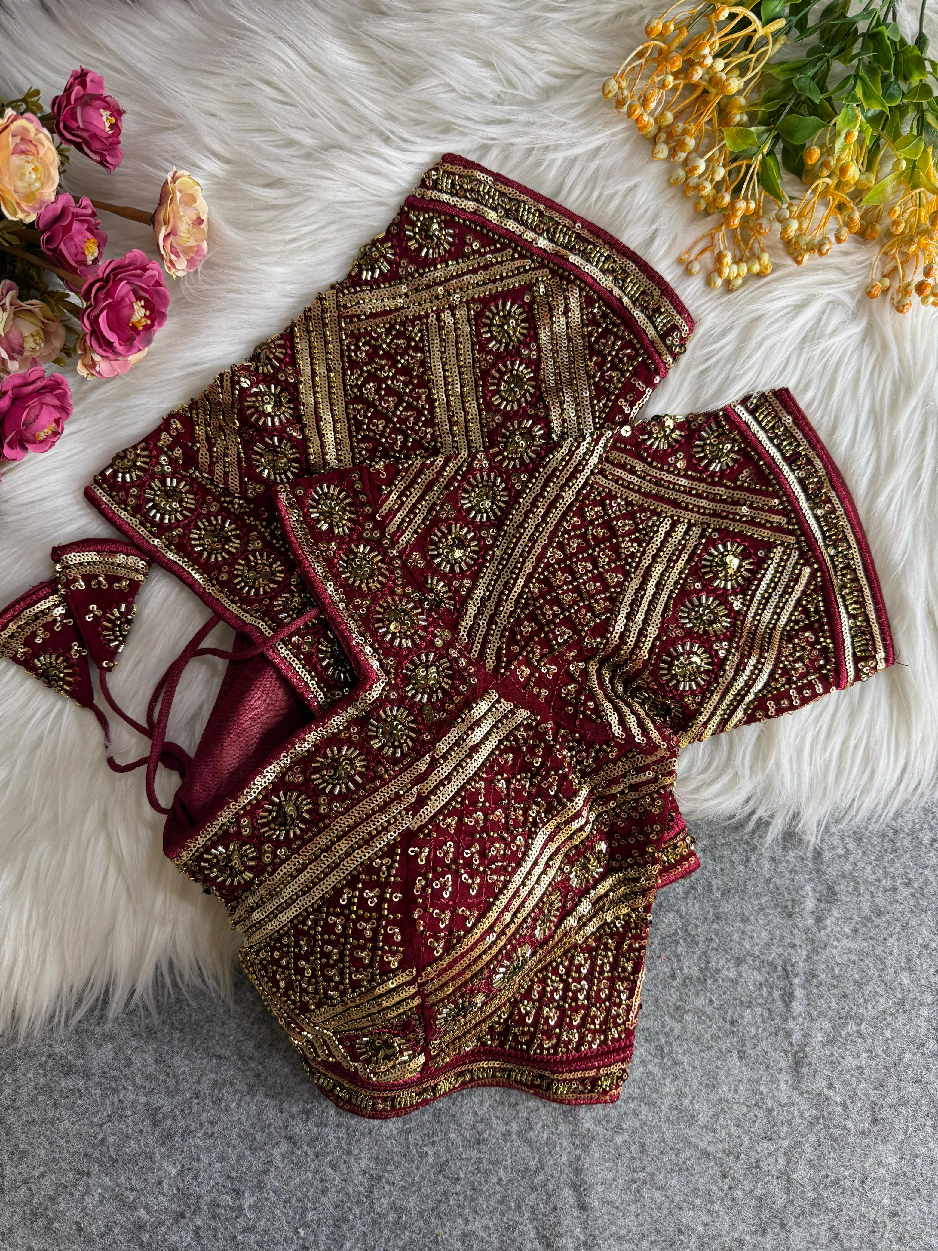 Beautiful Heavy Handwork Bridal Blouse