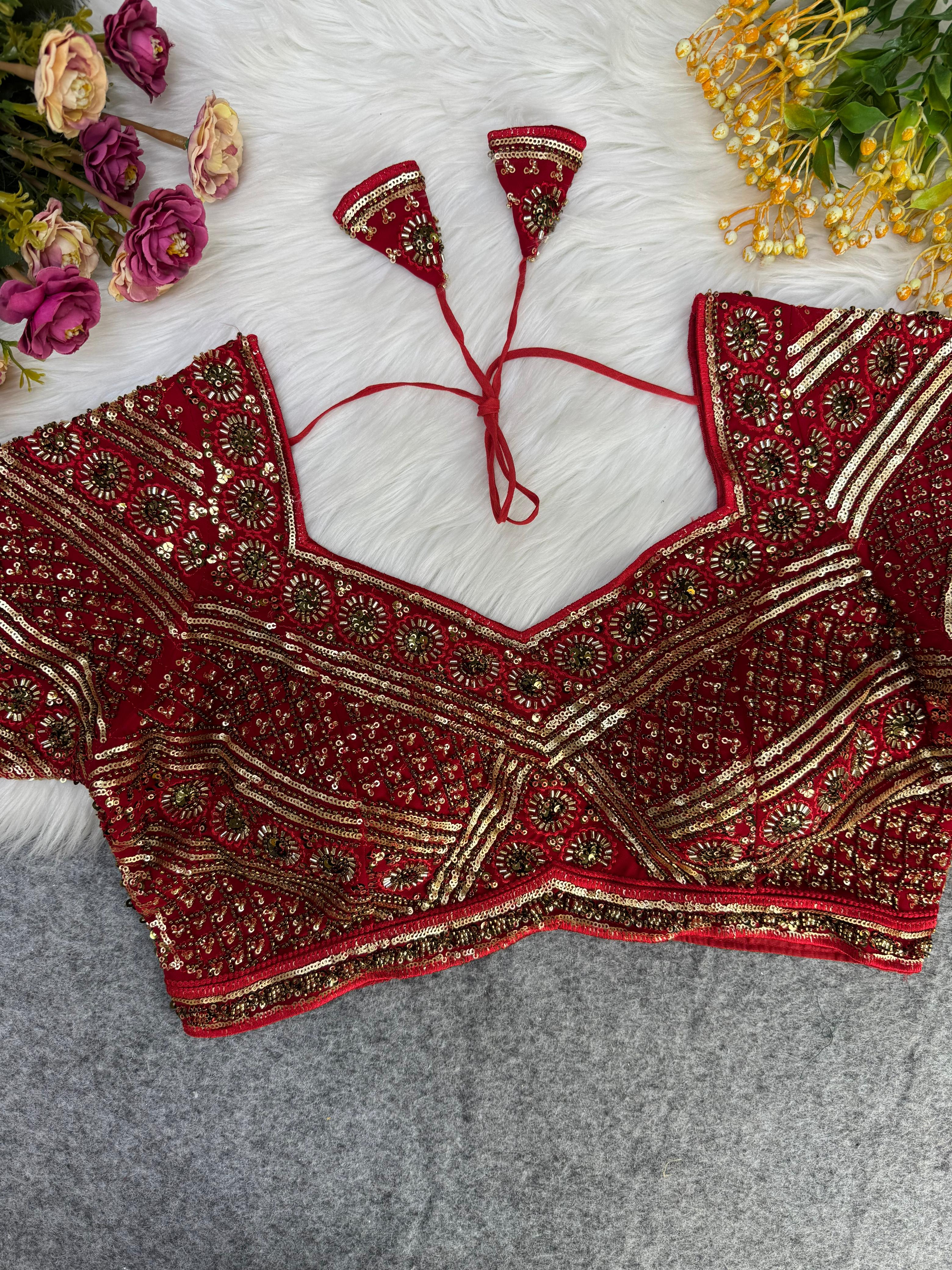Beautiful Heavy Handwork Bridal Blouse