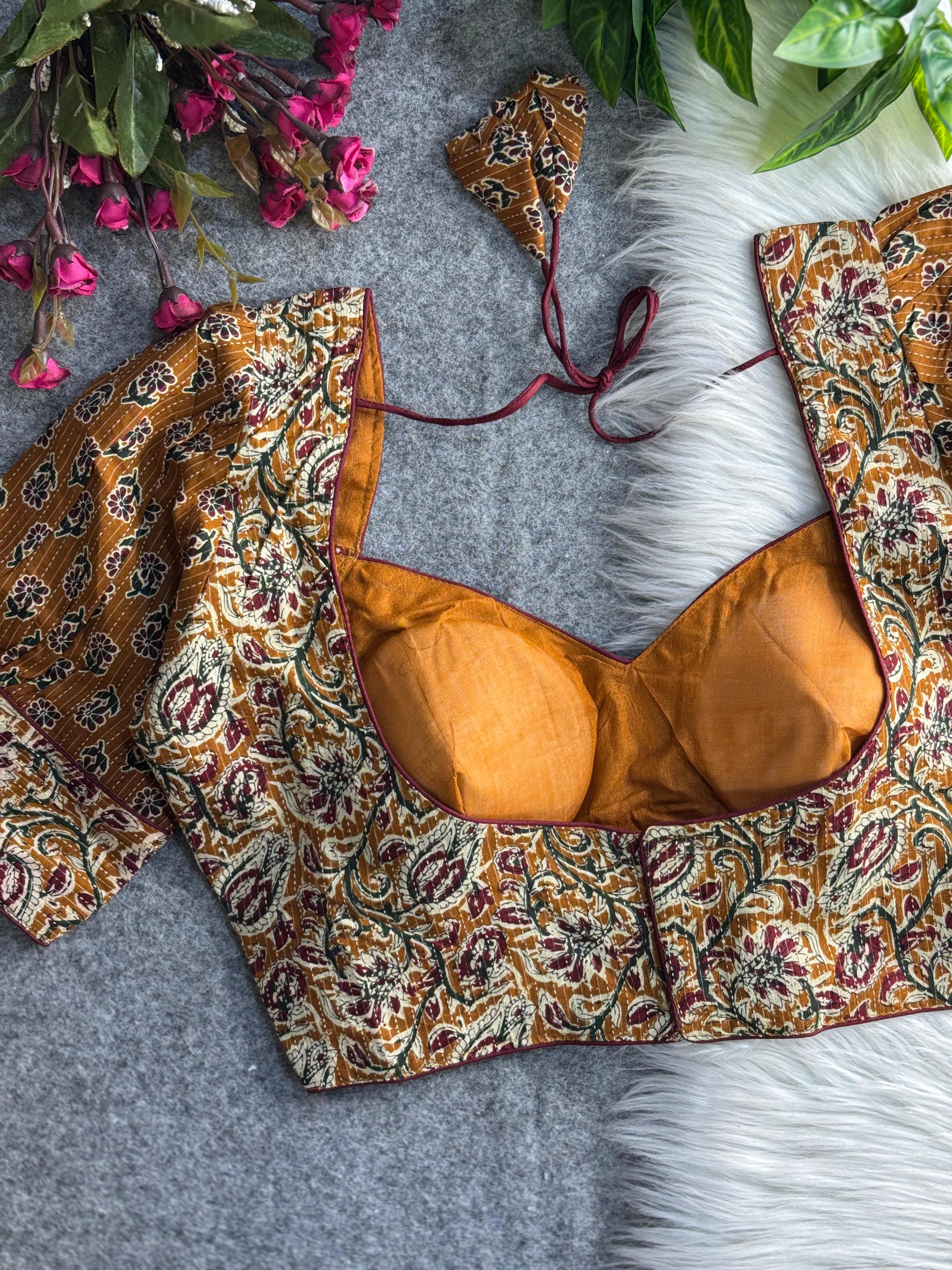 NEW SUMMER SPECIAL KATHA PRINTED PURE COTTON BLOUSES - 2