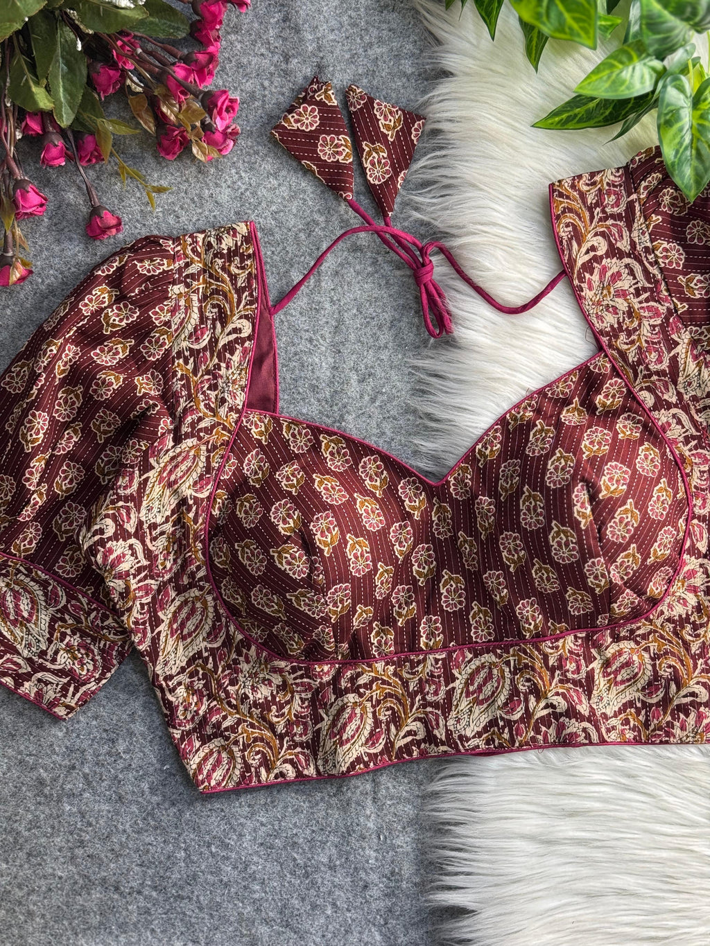 NEW SUMMER SPECIAL KATHA PRINTED PURE COTTON BLOUSES - 2