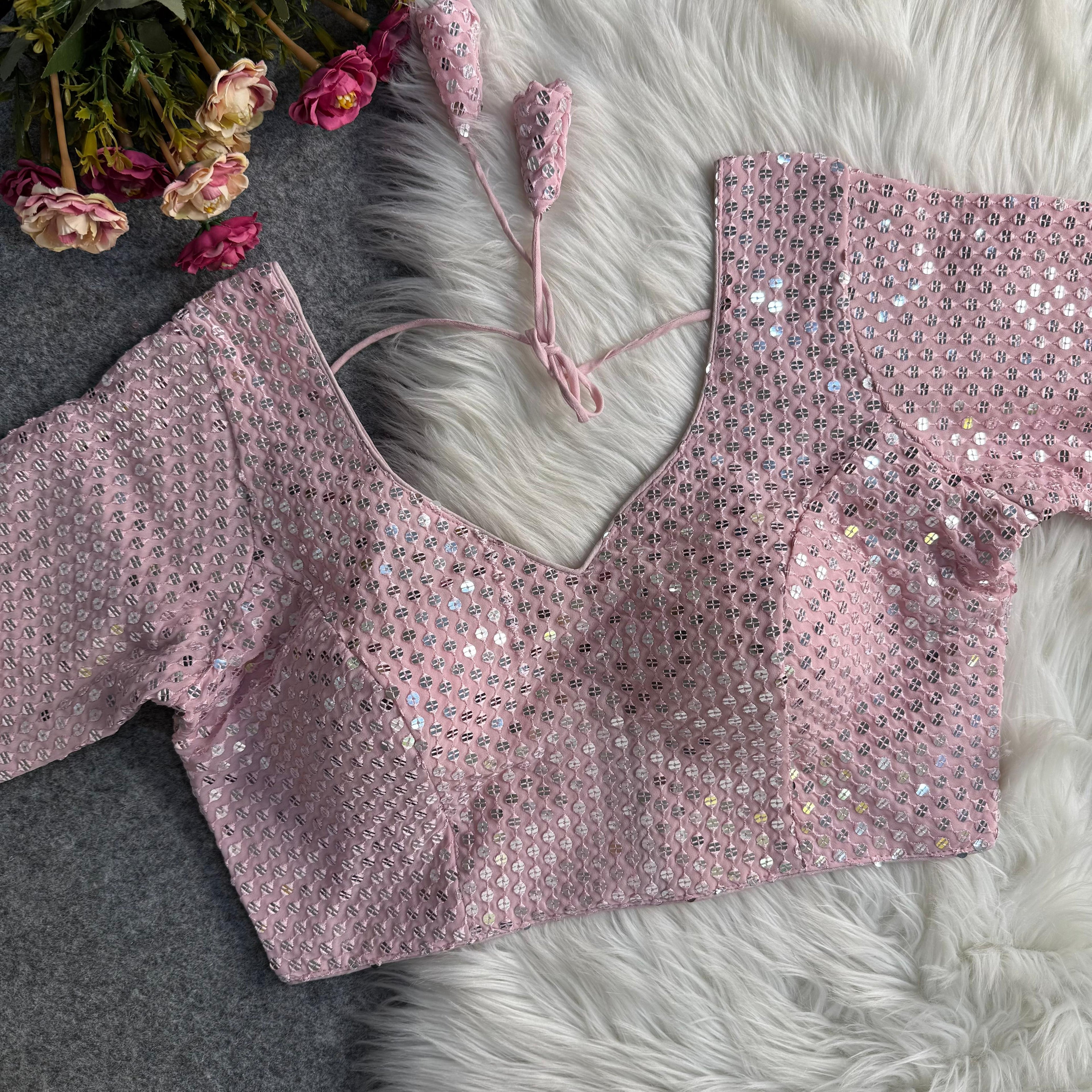 TRADITIONAL NAVRATRI SPL. SEQUENCE & THREAD WOThe Blouse Studio