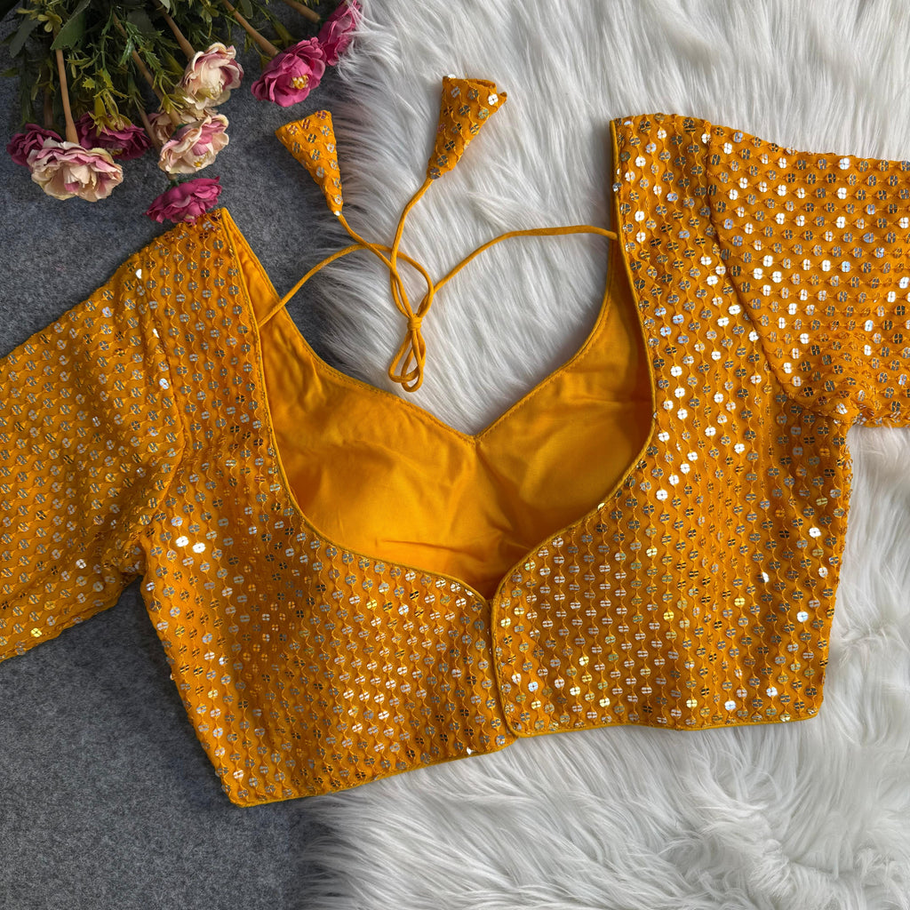 TRADITIONAL NAVRATRI SPL. SEQUENCE & THREAD WOThe Blouse Studio