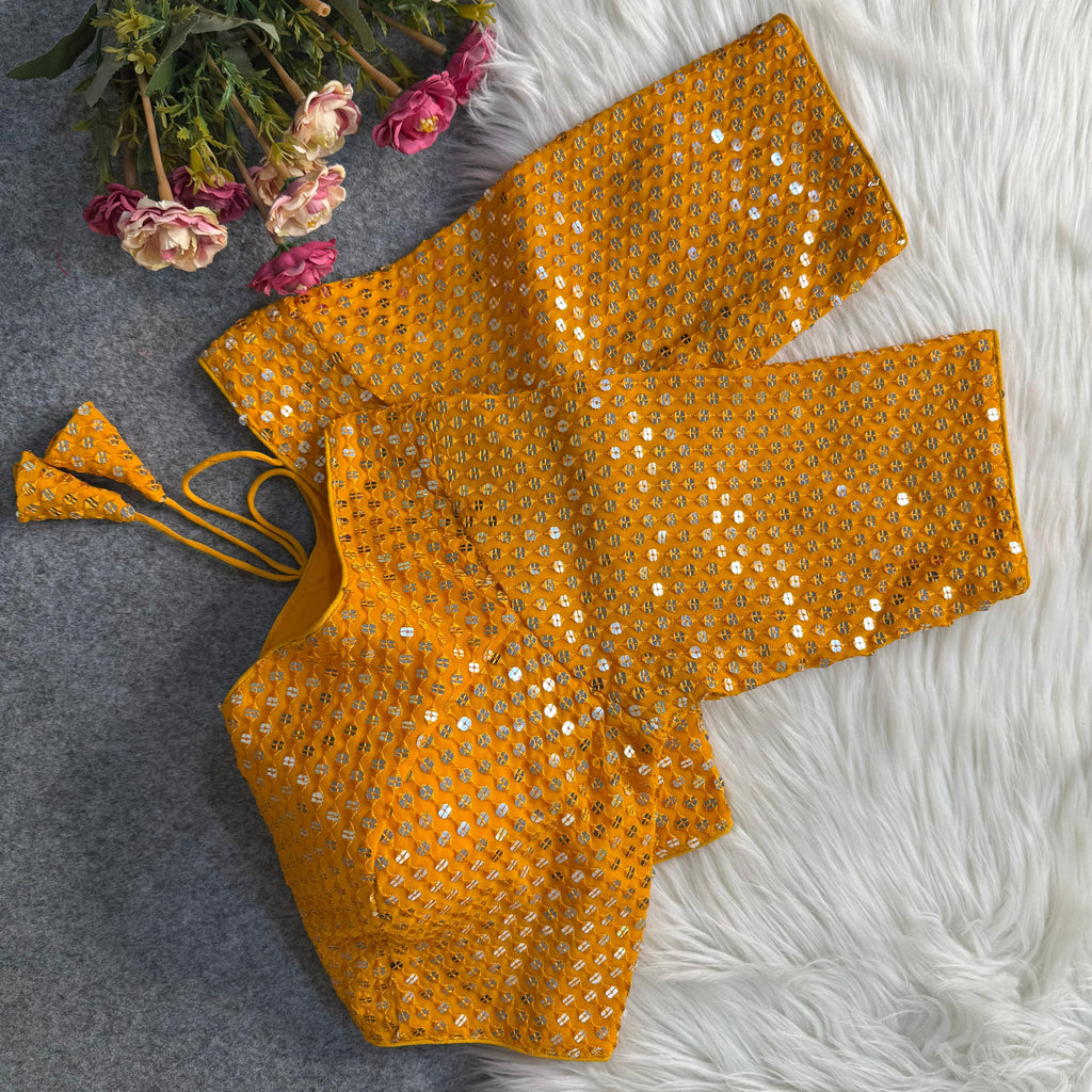 TRADITIONAL NAVRATRI SPL. SEQUENCE & THREAD WOThe Blouse Studio