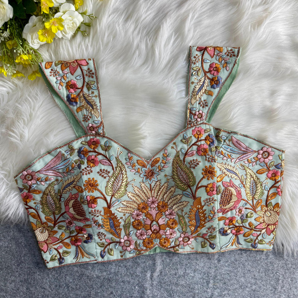 MULTI THREAD WORK BEAUTIFUL WESTERN LOOK BLOUSE