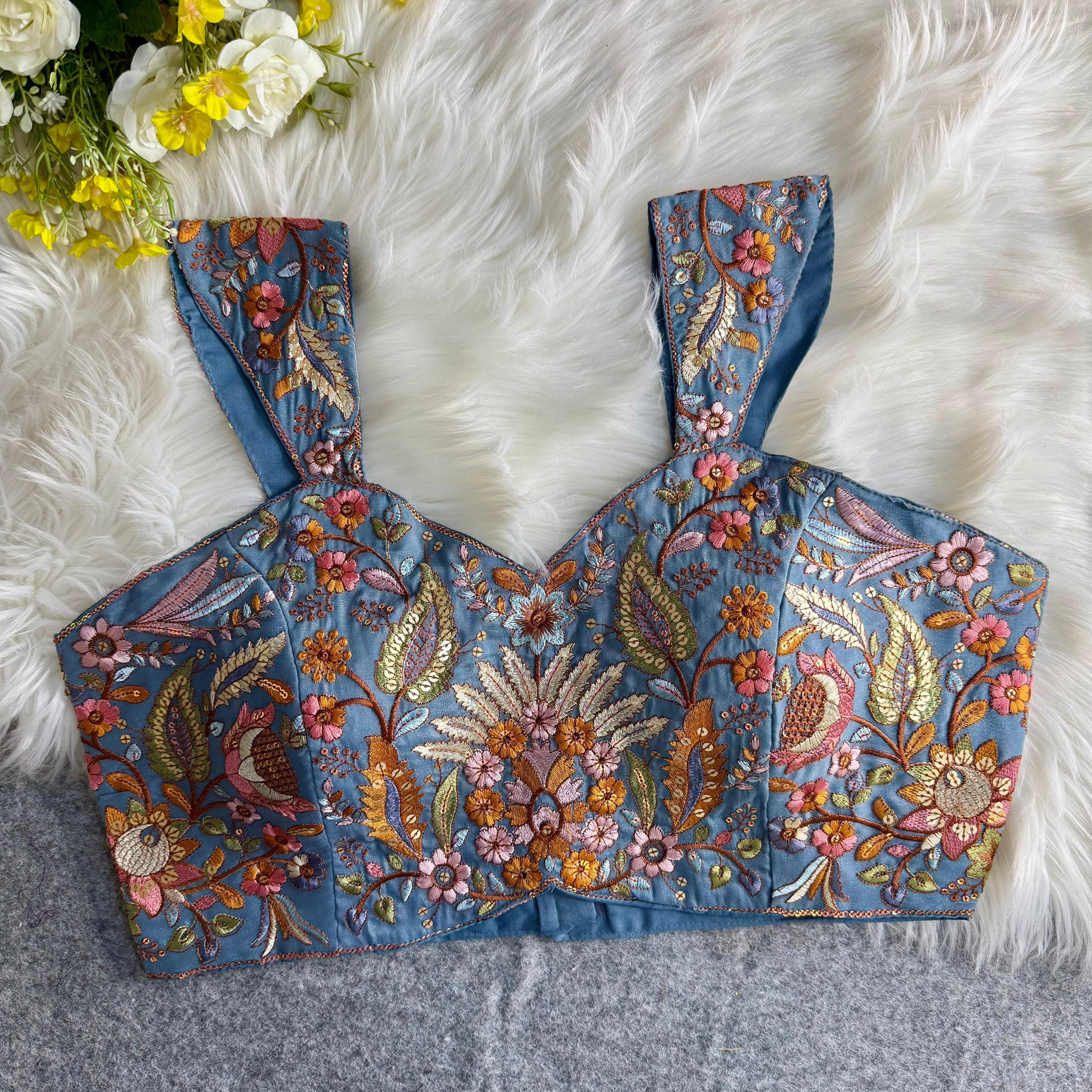 MULTI THREAD WORK BEAUTIFUL WESTERN LOOK BLOUSE