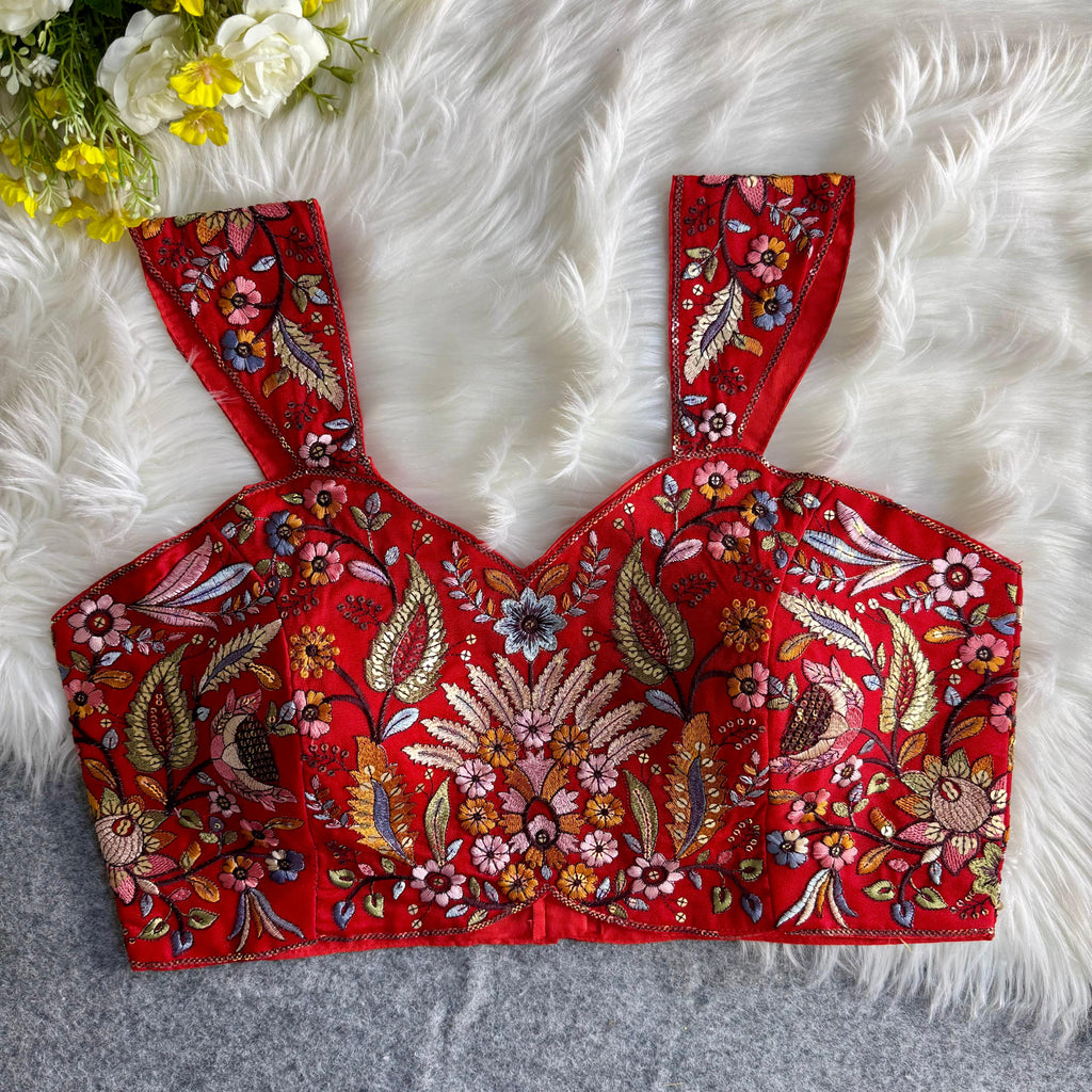 MULTI THREAD WORK BEAUTIFUL WESTERN LOOK BLOUSE