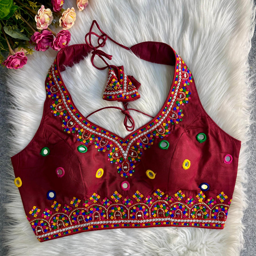 NEW SPL. NAVRATRI HALTER NECK DESIGNER BLOUSE