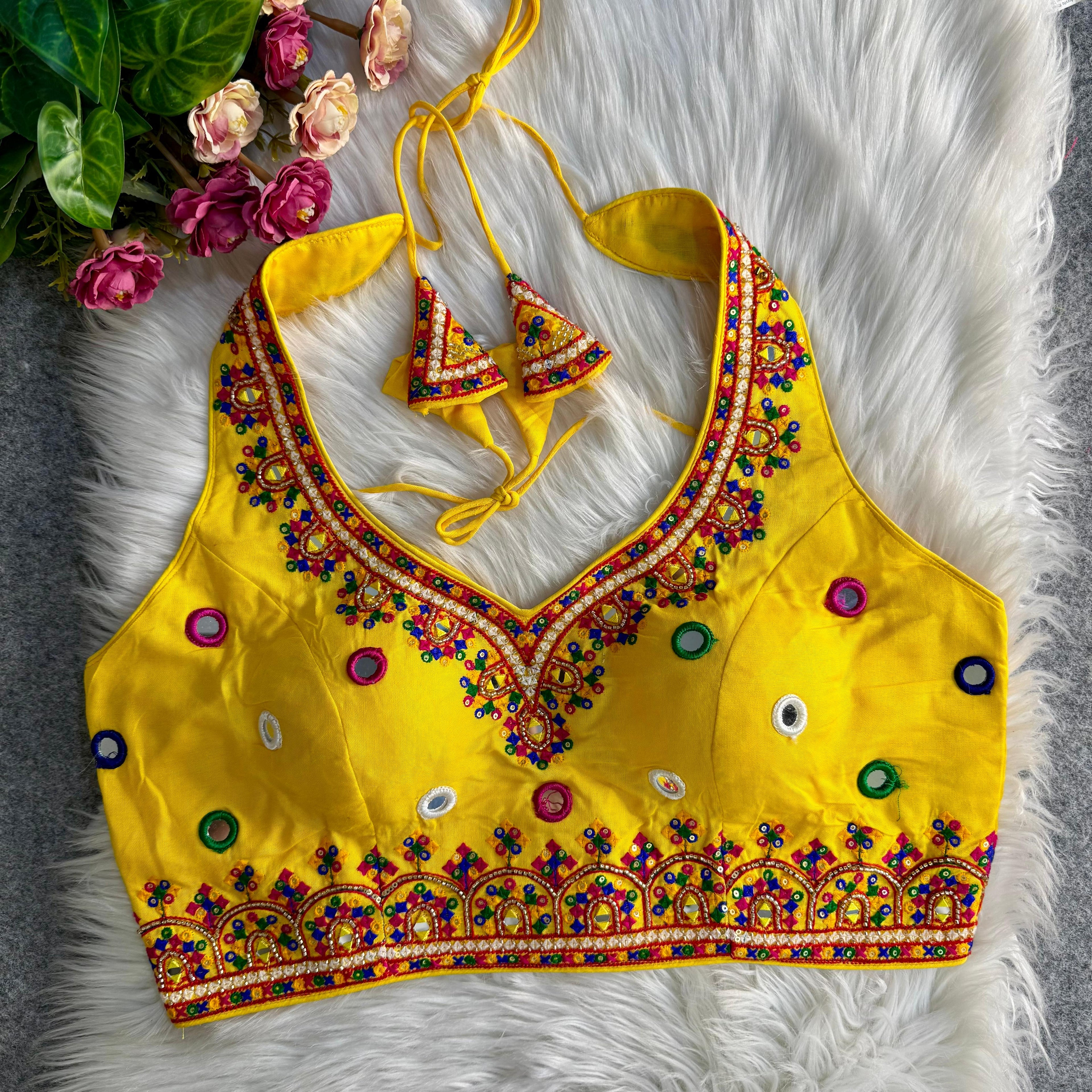 NEW SPL. NAVRATRI HALTER NECK DESIGNER BLOUSE