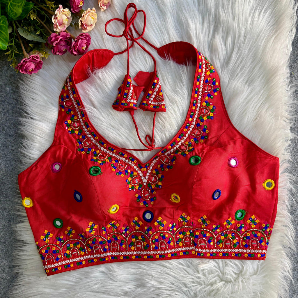 NEW SPL. NAVRATRI HALTER NECK DESIGNER BLOUSE