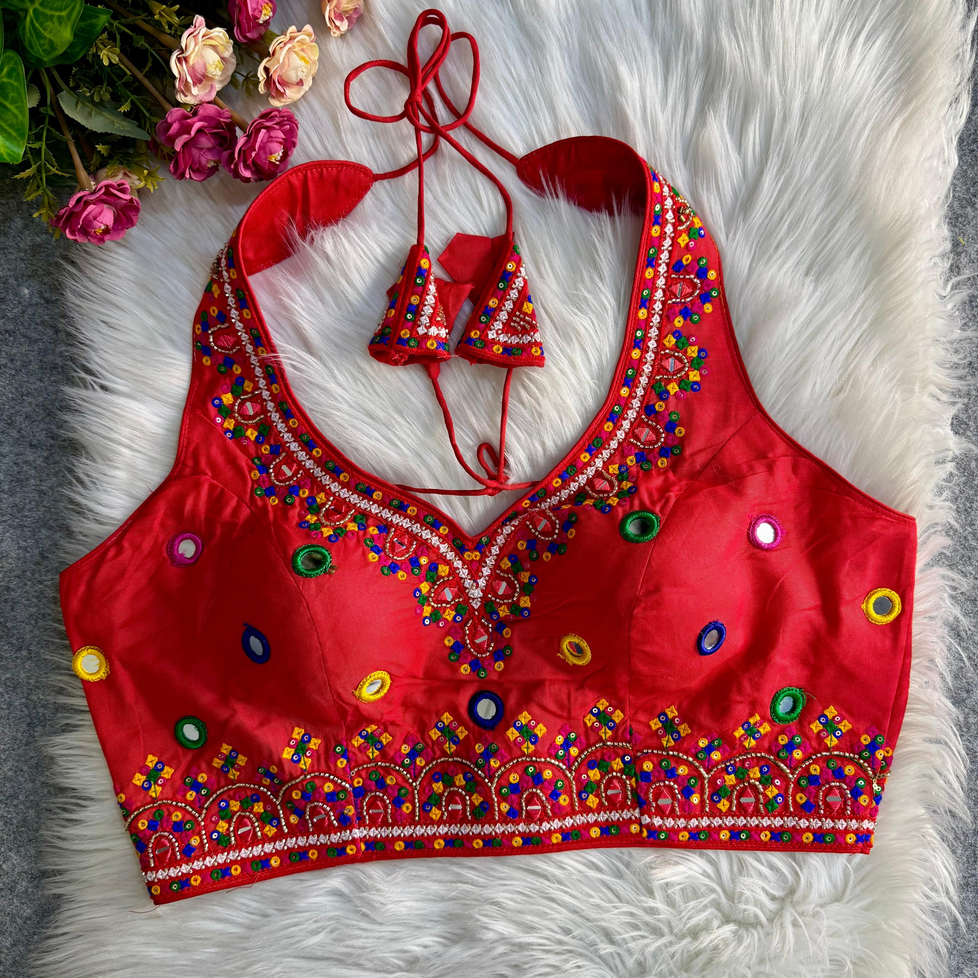 NEW SPL. NAVRATRI HALTER NECK DESIGNER BLOUSE