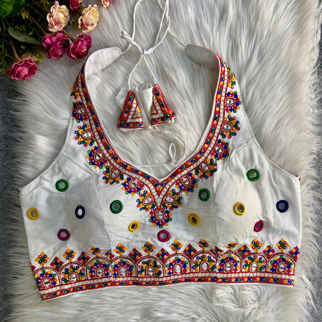 NEW SPL. NAVRATRI HALTER NECK DESIGNER BLOUSE