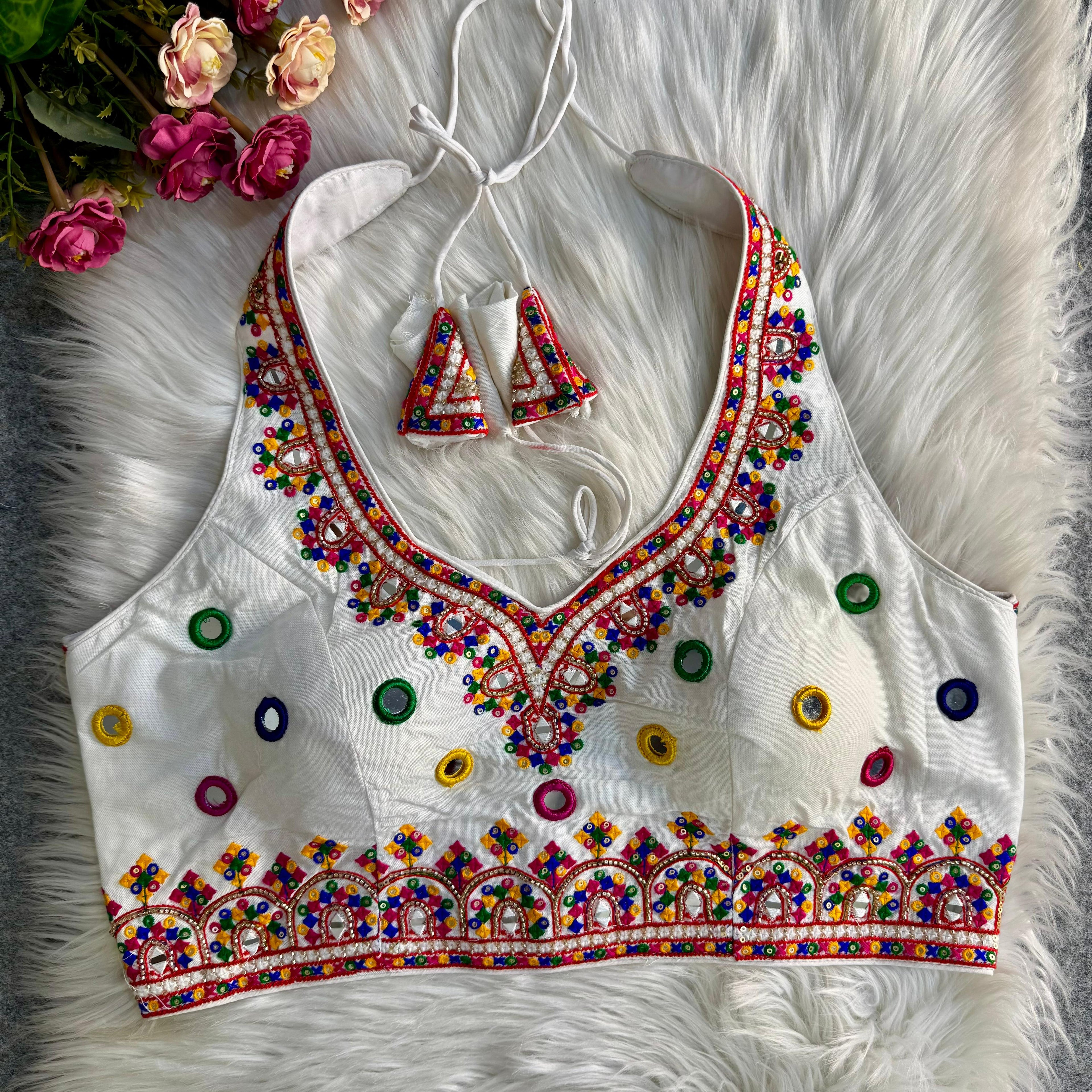 NEW SPL. NAVRATRI HALTER NECK DESIGNER BLOUSE