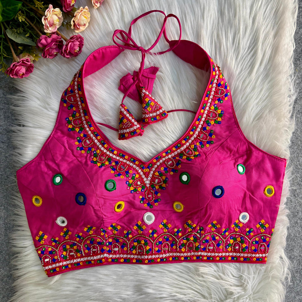 NEW SPL. NAVRATRI HALTER NECK DESIGNER BLOUSE